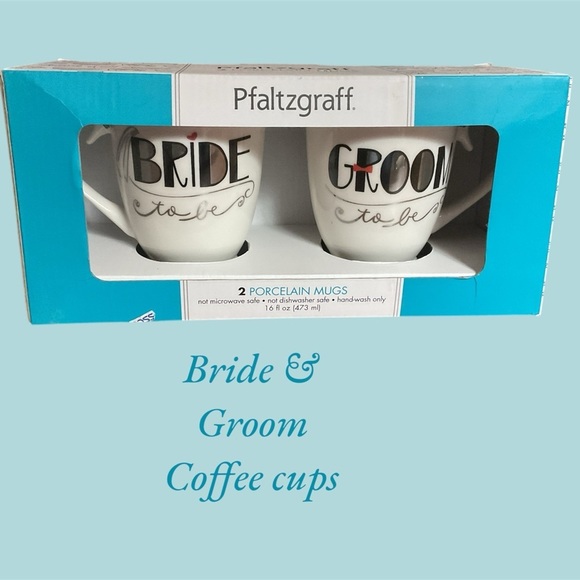PFALTZGRAFF BRIDE AND GROOM TO BE COFFEE MUGS - Picture 1 of 2